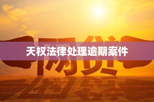 天权法律处理逾期案件