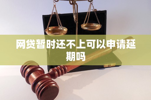 网贷暂时还不上可以申请延期吗