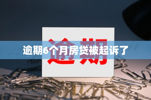 逾期6个月房贷被起诉了