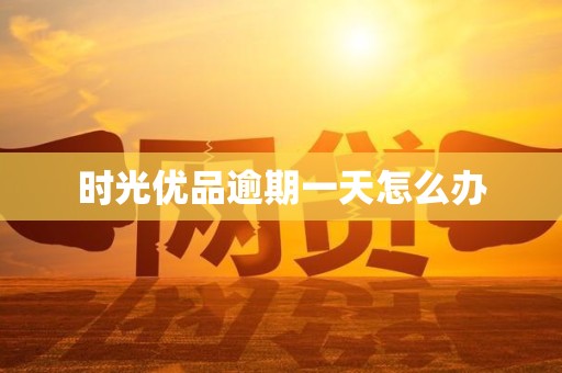 时光优品逾期一天怎么办 时光优品逾期一天怎么办