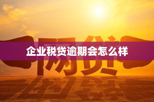 企业税贷逾期会怎么样 企业税贷逾期会怎么样