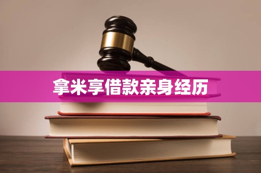 拿米享借款亲身经历