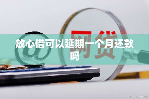 放心借可以延期一个月还款吗