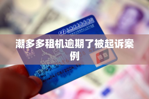 潮多多租机逾期了被起诉案例