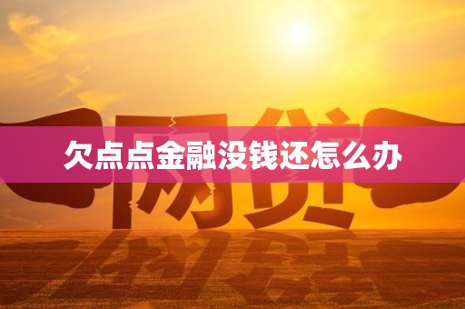 欠点点金融没钱还怎么办