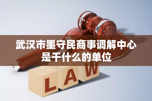 武汉市墨守民商事调解中心是干什么的单位