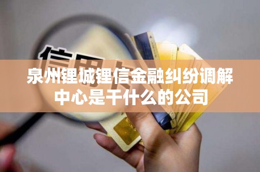 泉州锂城锂信金融纠纷调解中心是干什么的公司
