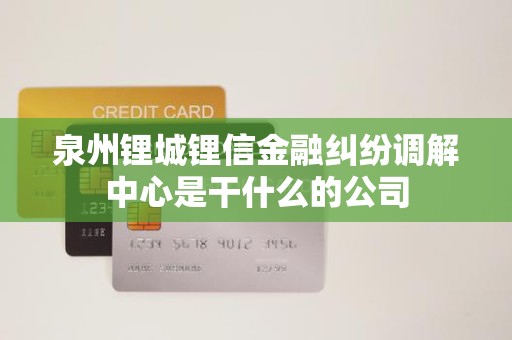 泉州锂城锂信金融纠纷调解中心是干什么的公司