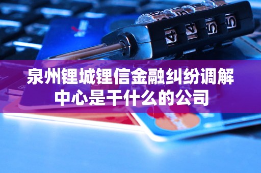 泉州锂城锂信金融纠纷调解中心是干什么的公司