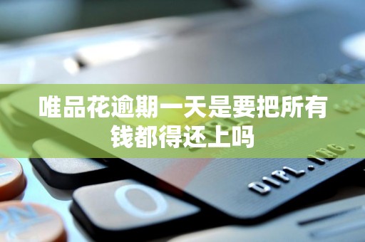 唯品花逾期一天是要把所有钱都得还上吗 唯品花逾期一天是要把所有钱都得还上吗