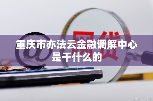 重庆市亦法云金融调解中心是干什么的 重庆市亦法云金融调解中心是干什么的
