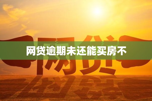 网贷逾期未还能买房不