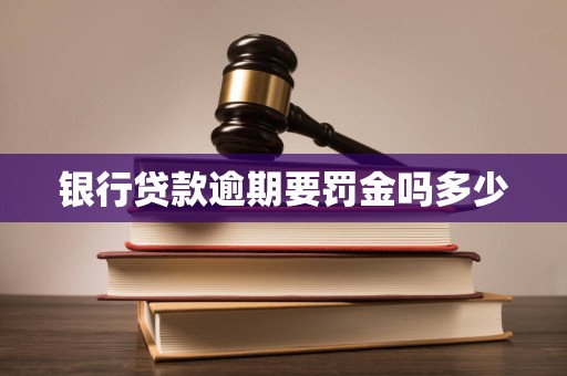 银行贷款逾期要罚金吗多少