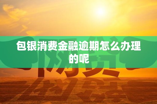 包银消费金融逾期怎么办理的呢