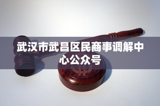 武汉市武昌区民商事调解中心公众号