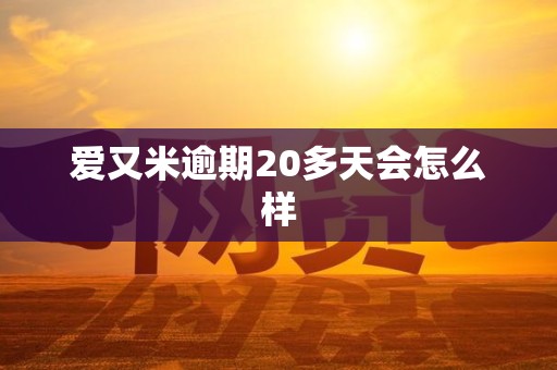 爱又米逾期20多天会怎么样 爱又米逾期20多天会怎么样