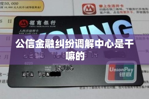 公信金融纠纷调解中心是干嘛的