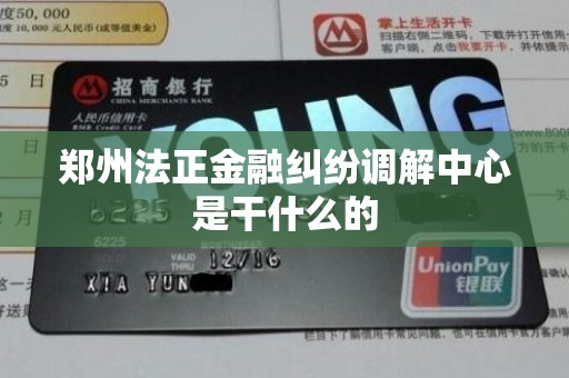 郑州法正金融纠纷调解中心是干什么的