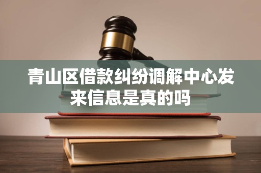 青山区借款纠纷调解中心发来信息是真的吗
