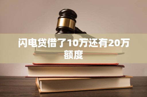 闪电贷借了10万还有20万额度