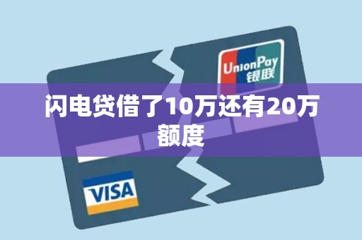 闪电贷借了10万还有20万额度 闪电贷借了10万还有20万额度