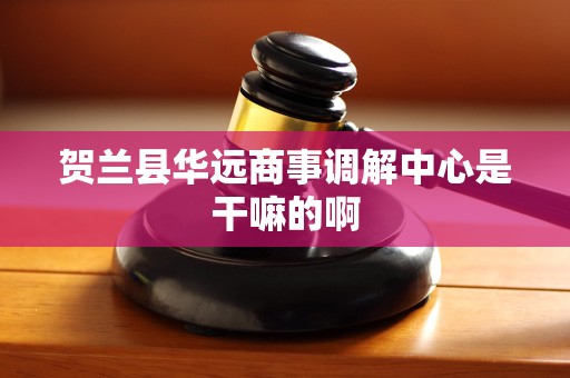 贺兰县华远商事调解中心是干嘛的啊