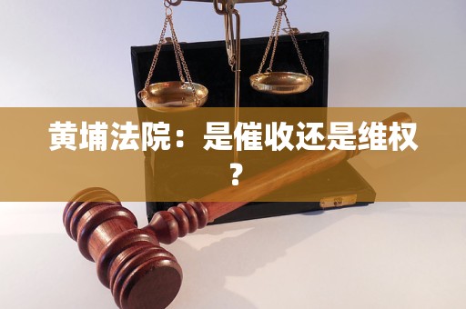 黄埔法院：是催收还是维权？
