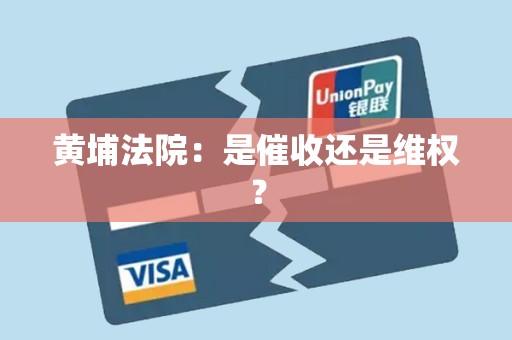 黄埔法院：是催收还是维权？