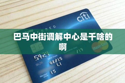 巴马中街调解中心是干啥的啊 巴马中街调解中心是干啥的啊