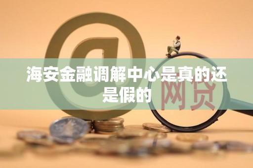 海安金融调解中心是真的还是假的