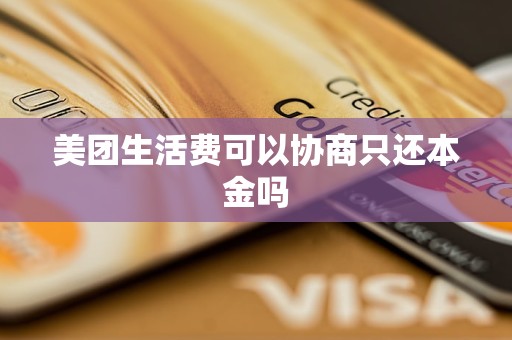 美团生活费可以协商只还本金吗