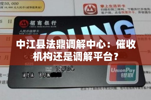 中江县法鼎调解中心：催收机构还是调解平台？