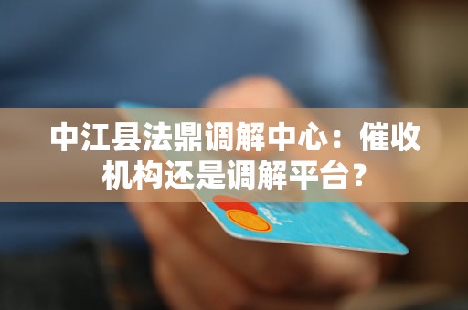 中江县法鼎调解中心：催收机构还是调解平台？