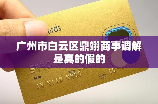 广州市白云区鼎翊商事调解是真的假的