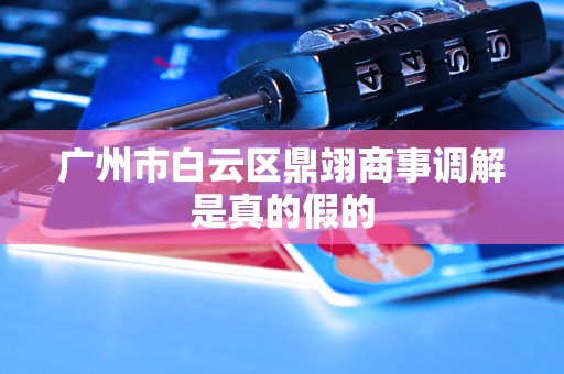 广州市白云区鼎翊商事调解是真的假的 广州市白云区鼎翊商事调解是真的假的