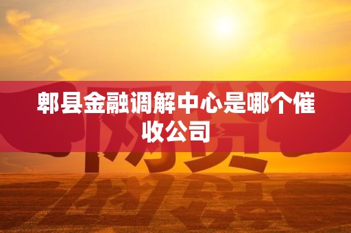 郫县金融调解中心是哪个催收公司 郫县金融调解中心是哪个催收公司