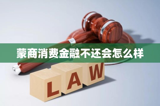 蒙商消费金融不还会怎么样 蒙商消费金融不还会怎么样