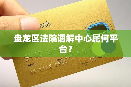 盘龙区法院调解中心属何平台? 盘龙区法院调解中心属何平台?