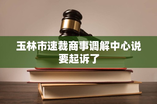 玉林市速裁商事调解中心说要起诉了 玉林市速裁商事调解中心说要起诉了
