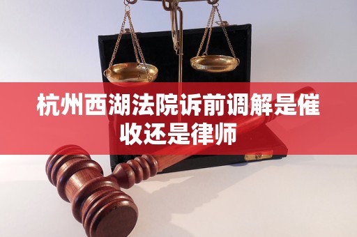 杭州西湖法院诉前调解是催收还是律师 杭州西湖法院诉前调解是催收还是律师