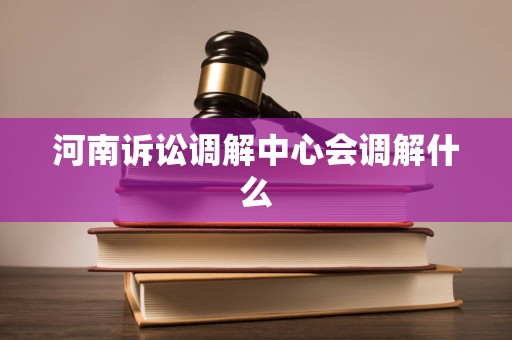 河南诉讼调解中心会调解什么 河南诉讼调解中心会调解什么