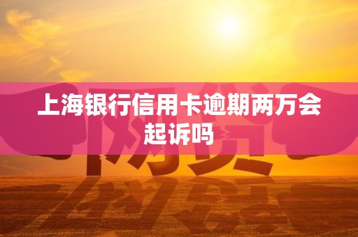上海银行信用卡逾期两万会起诉吗
