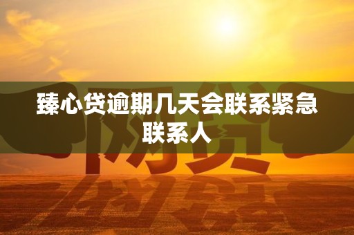 臻心贷逾期几天会联系紧急联系人