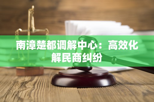 南漳楚都调解中心：高效化解民商纠纷