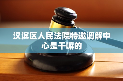 汉滨区人民法院特邀调解中心是干嘛的