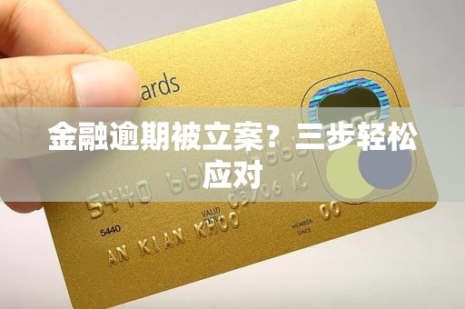 金融逾期被立案？三步轻松应对