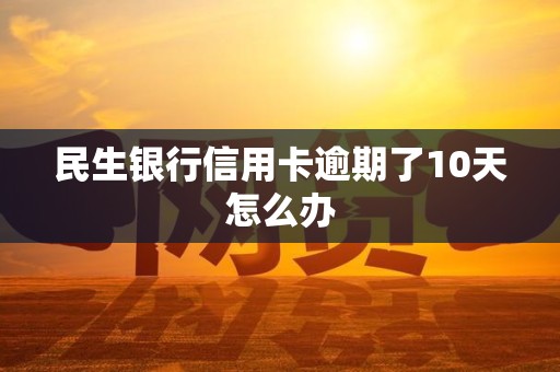 民生银行信用卡逾期了10天怎么办