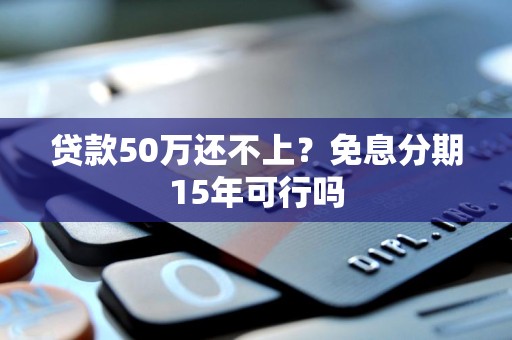 贷款50万还不上？免息分期15年可行吗