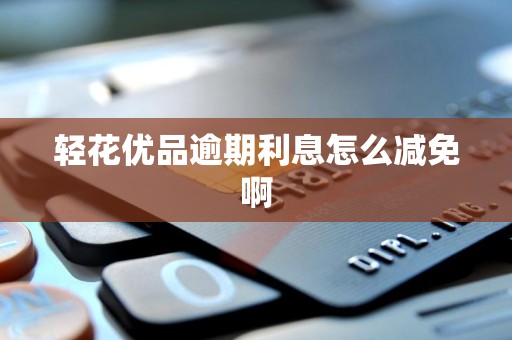 轻花优品逾期利息怎么减免啊