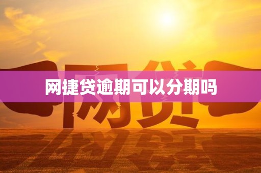 网捷贷逾期可以分期吗